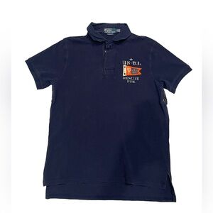 Ralph Lauren Small S Navy Custom Fit Polo Coast Guard Nautical Shirt Sz:L